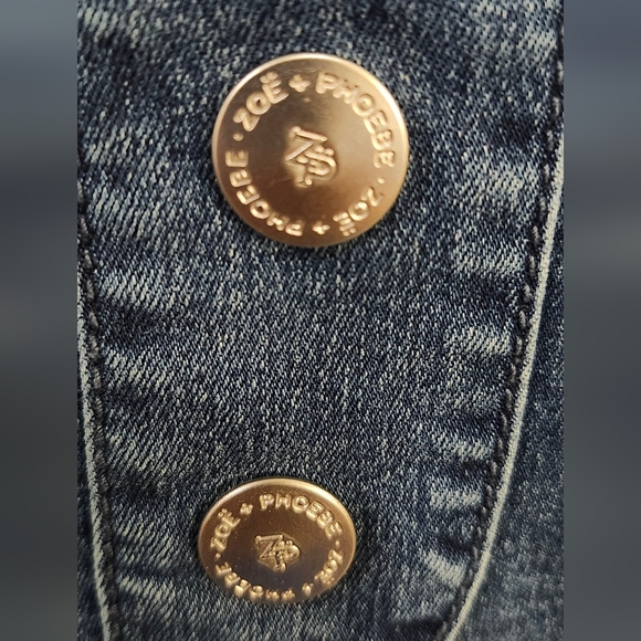 Zoe + Phoebe Slim Boot High Rise Medium Wash Blue Jeans Women's 12 - Picture 4 of 10